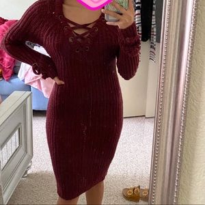 Small sweater dress knee length
